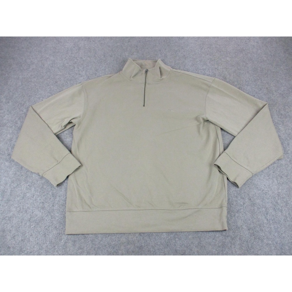 Rodd & Gunn Sweater Mens Large Beige Quarter Zip Pullover Fleece Sweatshirt